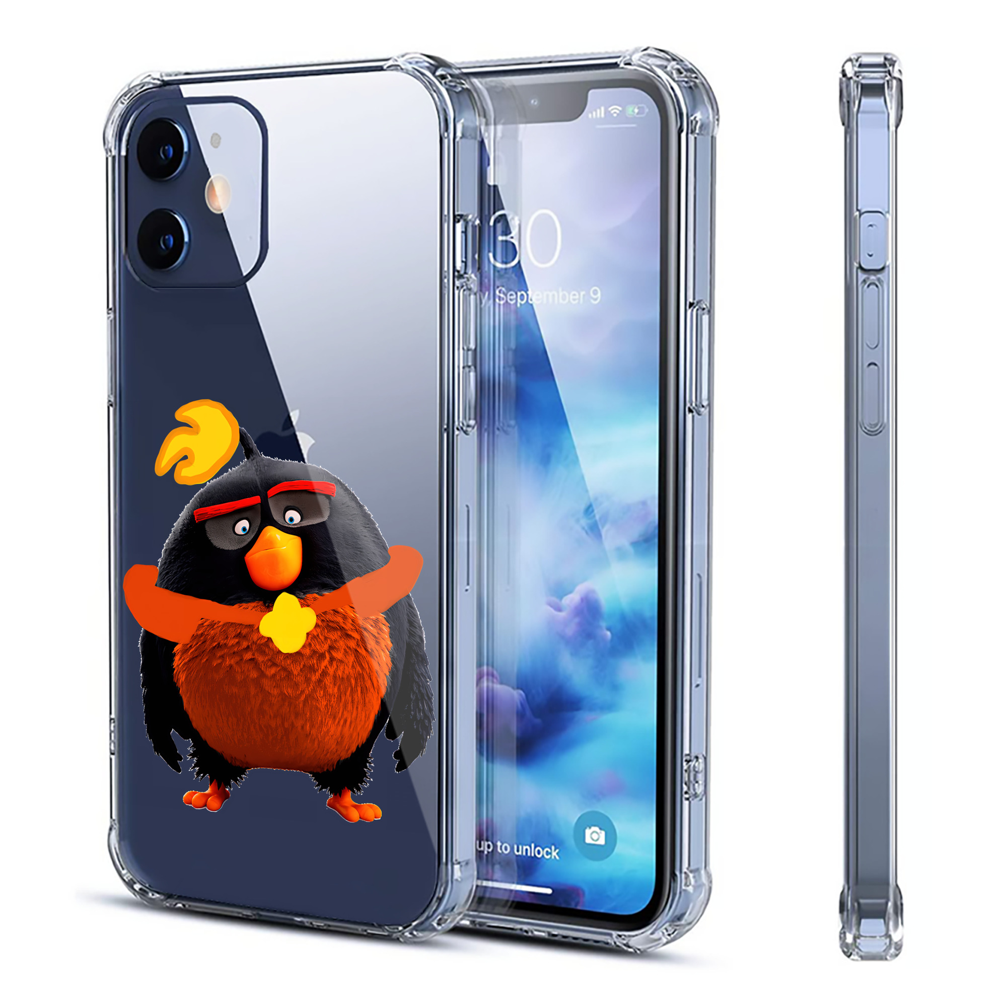 （画像用） Angry Birds アングリーバード 【iPhone 12シリーズ対応】透明スマホケース（クリアソフトケース）